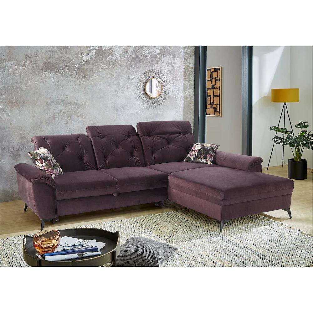 Jockenhöfer Gruppe Ecksofa »Studio L-Form« 3 individuell verstellbare Kopftützen Bettfunktion Relaxfunktion kaufen Nur noch ein Tag übrig