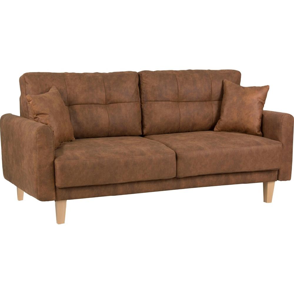 Home affaire 2-Sitzer »TRIPLO mit Wellenunterfederung Maße B/T/H: 165/100/89 cm« Sofa mit Steppung im Rückenbereich incl. Rückenkissen und Zierkissen 2025