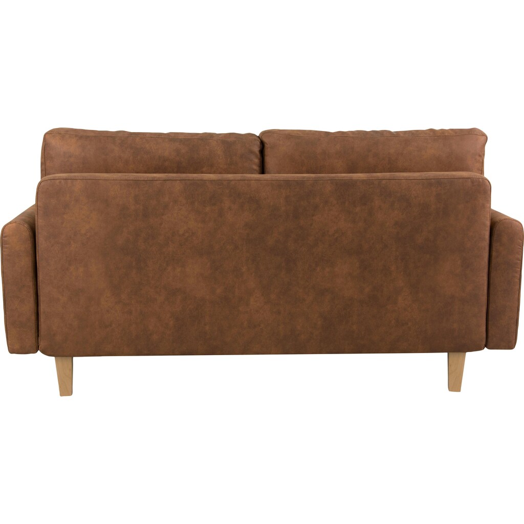 Home affaire 2-Sitzer »TRIPLO mit Wellenunterfederung Maße B/T/H: 165/100/89 cm« Sofa mit Steppung im Rückenbereich incl. Rückenkissen und Zierkissen 2025