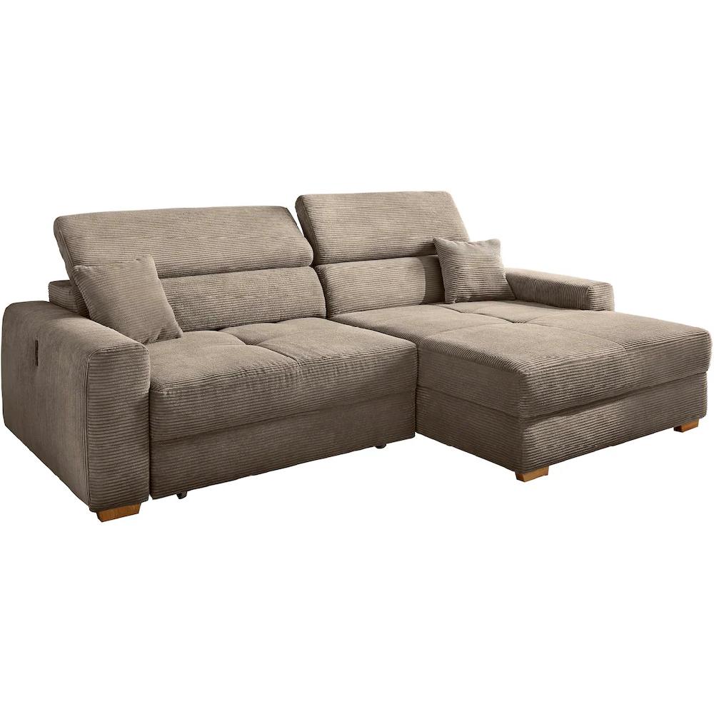 Jockenhöfer Gruppe Ecksofa »Slider 60cm elektromotorische Sitztiefenverstellung« 140kg Belastbarkeit USB-Ladeports Ottomane links/ rechts montierbar