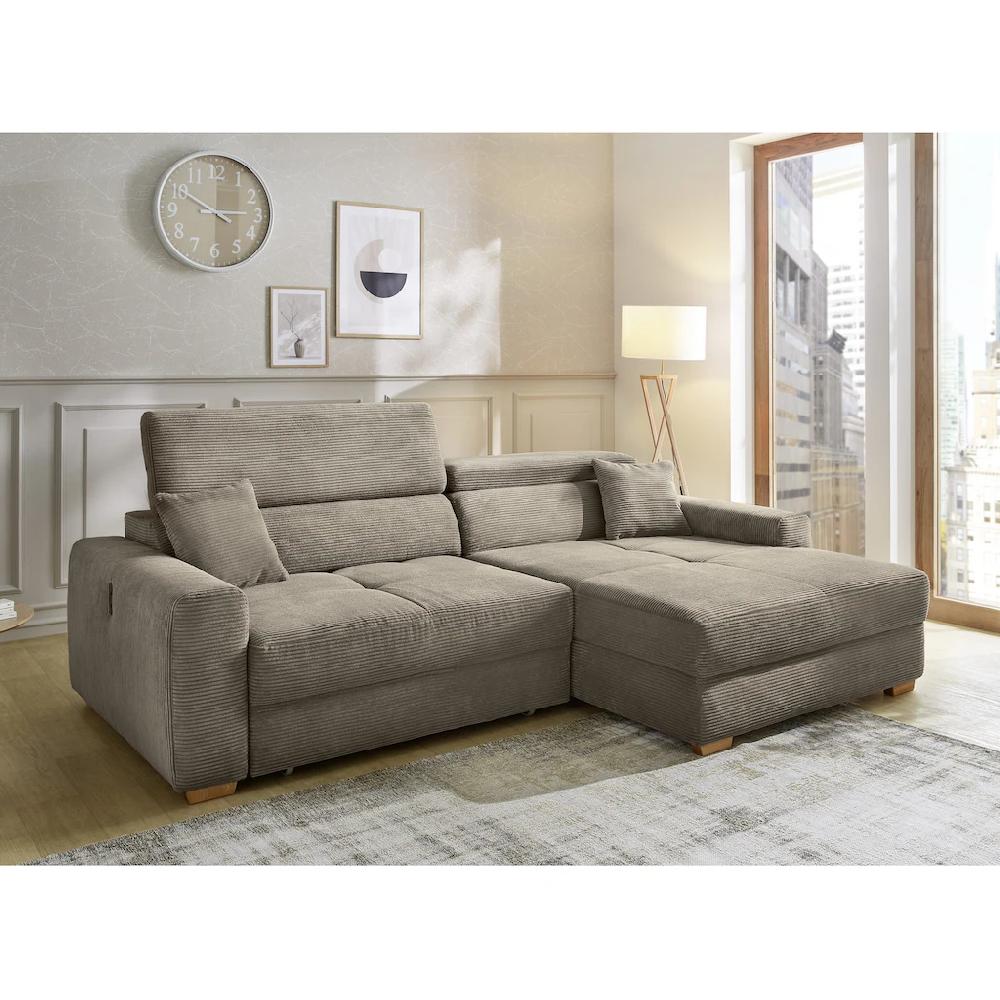 Jockenhöfer Gruppe Ecksofa »Slider 60cm elektromotorische Sitztiefenverstellung« 140kg Belastbarkeit USB-Ladeports Ottomane links/ rechts montierbar Online