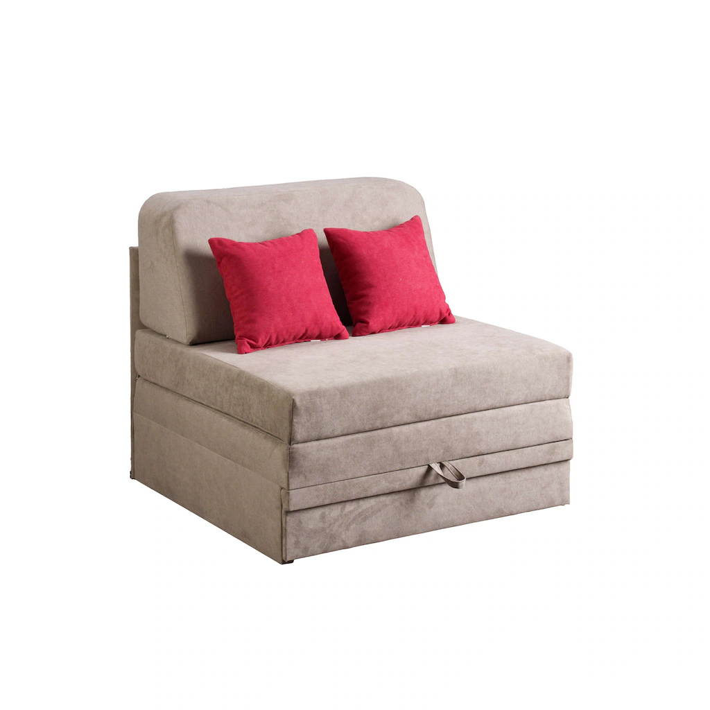 INOSIGN Schlafsofa »Fantastico Plus Schlafsofa 92cm (Liegefläche 92/190cm)« mit Bettkasten Inklusive 1 Rücken- und 2 Zierkissen kaufen Outlet