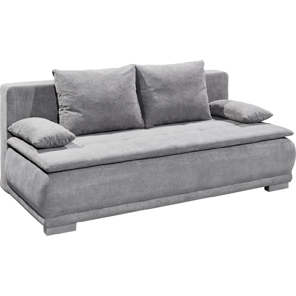 ED EXCITING DESIGN Schlafsofa »Luigi« mit Bettfunktion Bettkasten Rücken- und Armlehnkissen frei im Raum kaufen im Angebot