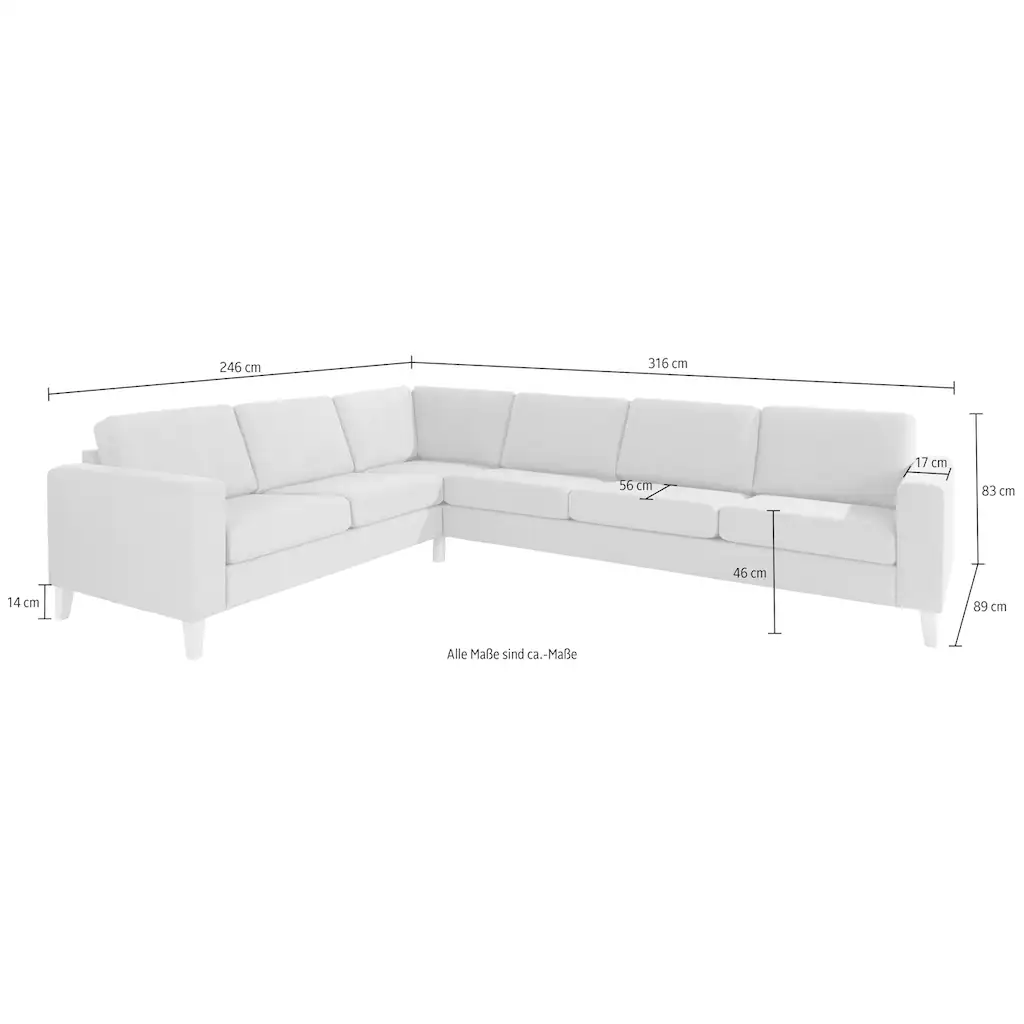 ATLANTIC home collection Ecksofa »Terra L-Form« kaufen Fabrikpreis