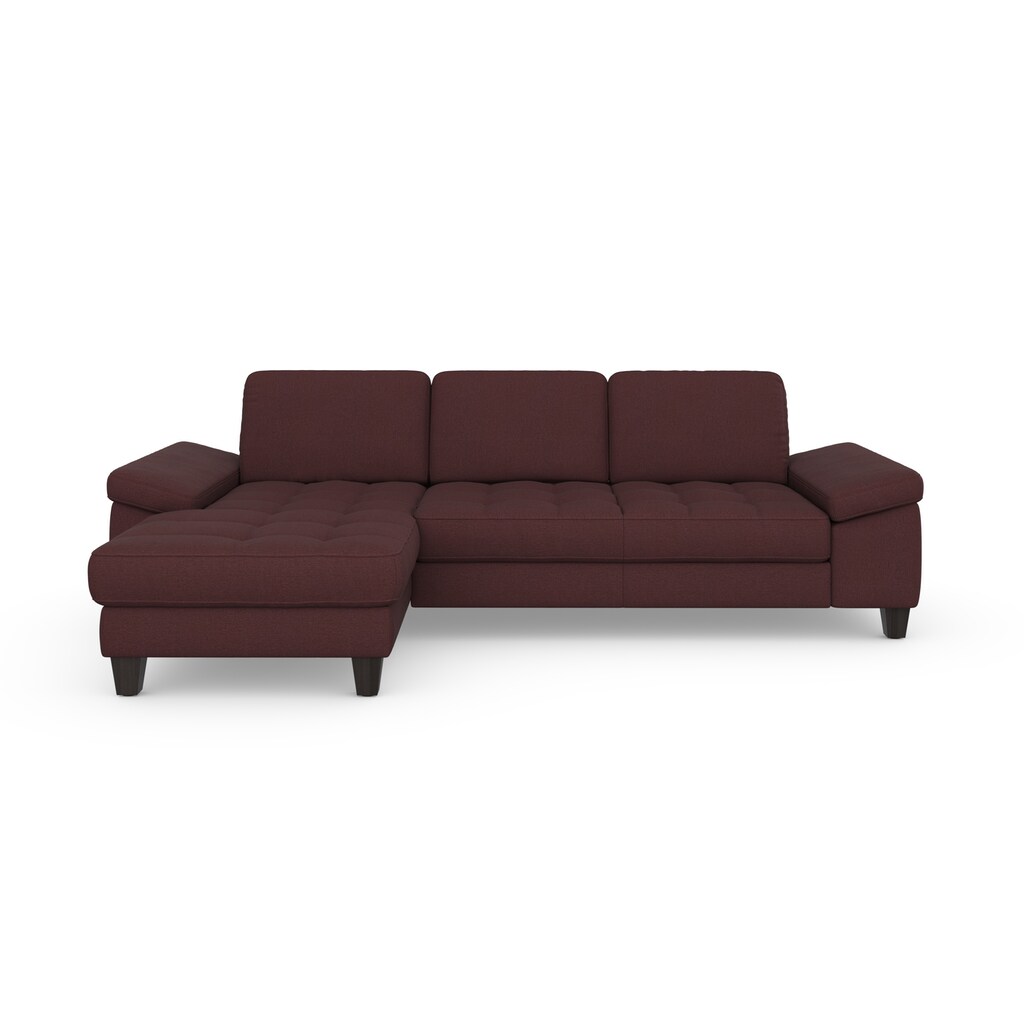 sit&more Ecksofa »Westham L-Form« Recamiere mit oder ohne Bettfunktion Bettkasten Füße wengefarben kaufen Versandkostenfrei