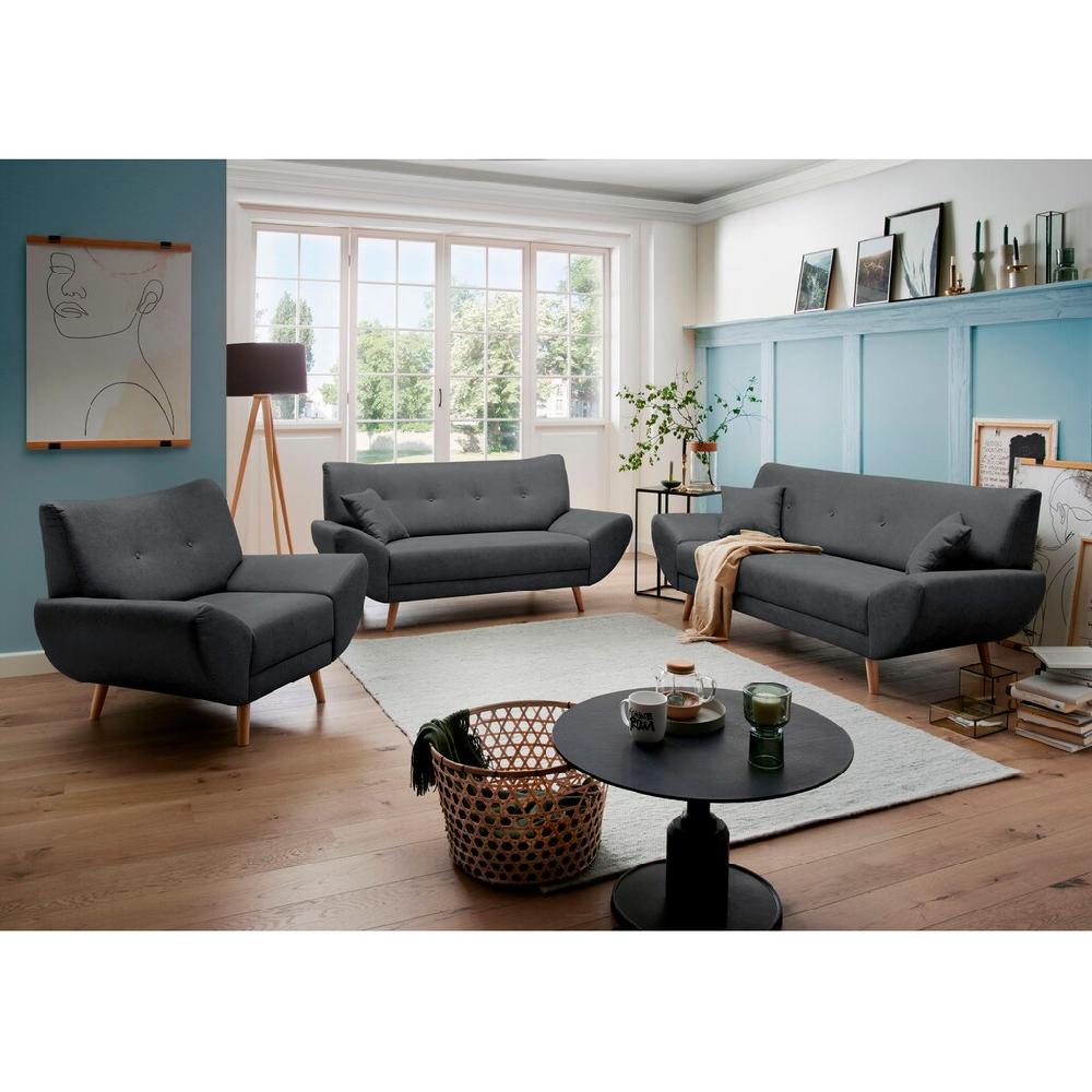 Home affaire Polstergarnitur »Basta« (3 tlg.) Komfortable Wellenunterfederung kaufen Flash Sale