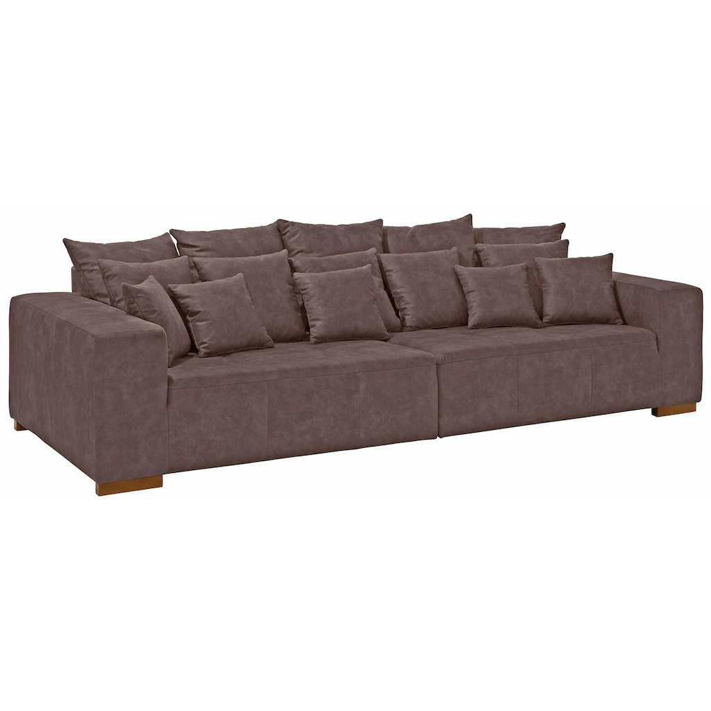 Home affaire Big-Sofa »Neapel« mit vielen losen Kissen in 2 Bezugsqualitäten kaufen Begrenztes Angebot