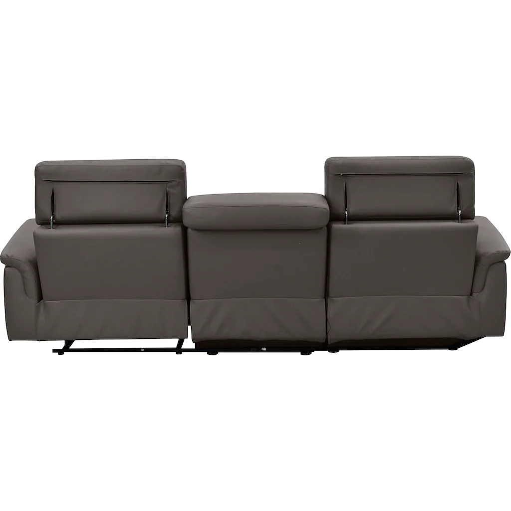 Places of Style Ecksofa »Pareli L-Form 259cm m. Recamiere Echtleder Kunstleder Webstoff« man. o. elektr. Relaxfunktion USB/Kopfteilverstellg u. LED kaufen Cyber Monday