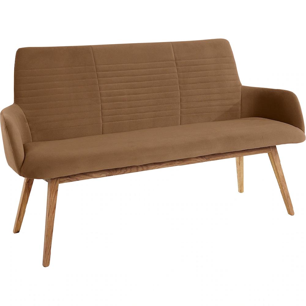 OTTO products Sitzbank »Alessja« (1 St.) Breite 160 cm Bezug aus Microfaser Gestell aus Eiche Massivholz kaufen