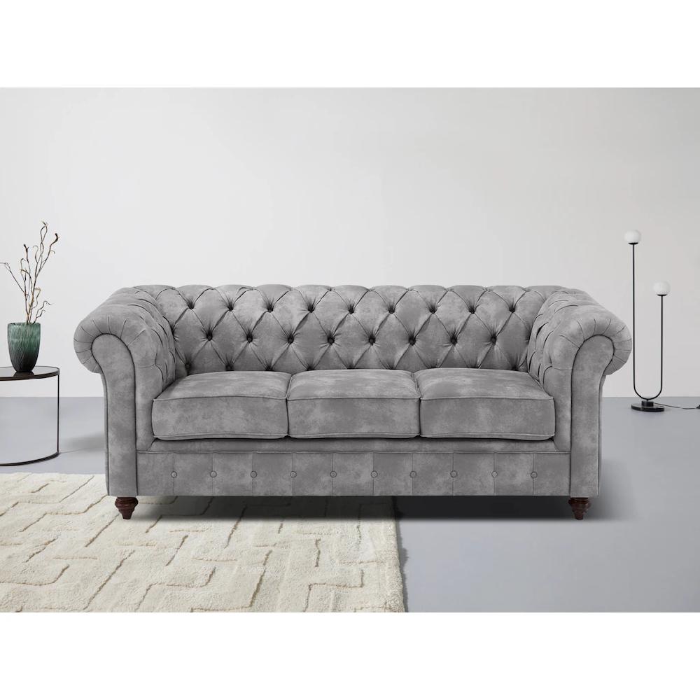 Home affaire Chesterfield-Sofa »Chesterfield 3-Sitzer B/T/H: 198/89/74 cm« kaufen