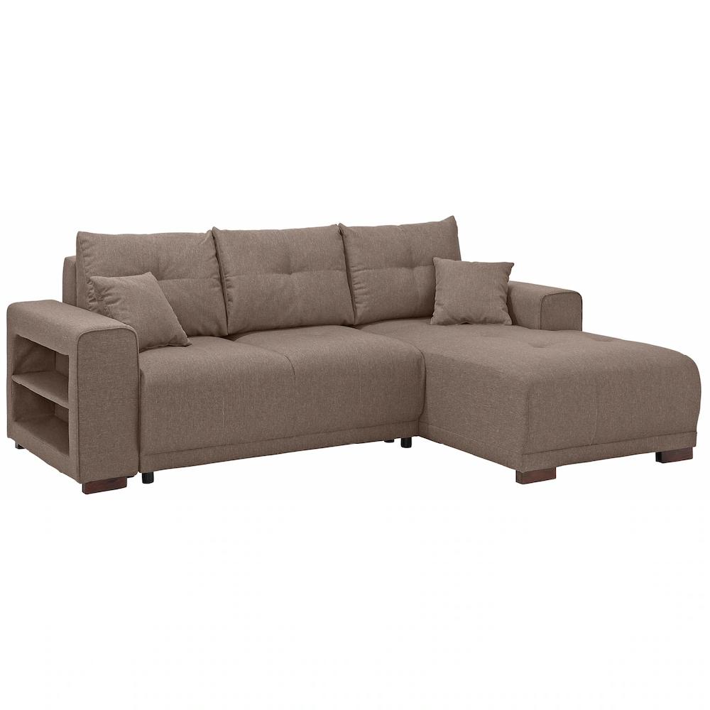 Home affaire Ecksofa »Viborg L-Form« mit Regal in der Armlehne wahlweise mit Bettfunktion kaufen Bis zu 60% Rabatt