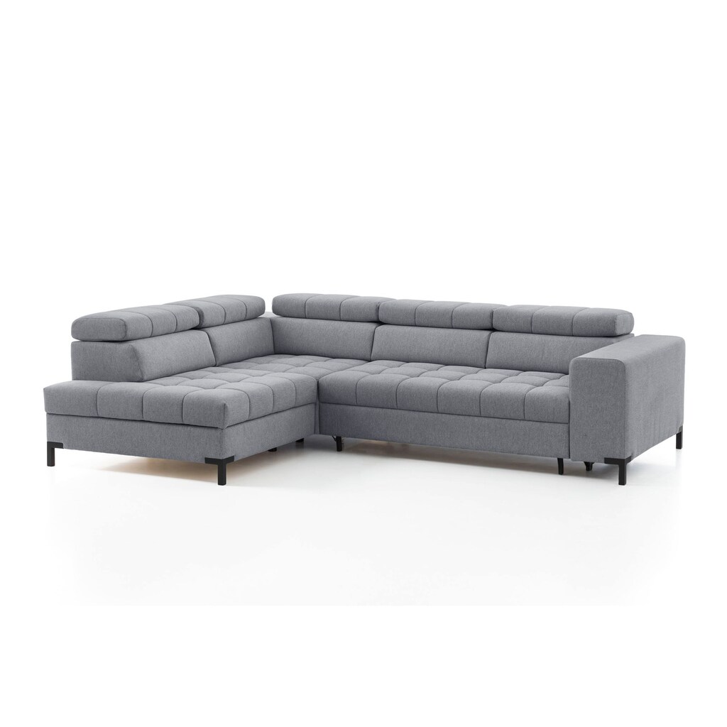 exxpo - sofa fashion Ecksofa »Bocco hochwertige Verarbeitung toller Sitzkomfort bequem L-Form« wahlweise mit Bettfunktion u. Bettkasten inkl. Kopfteilverstellung kaufen