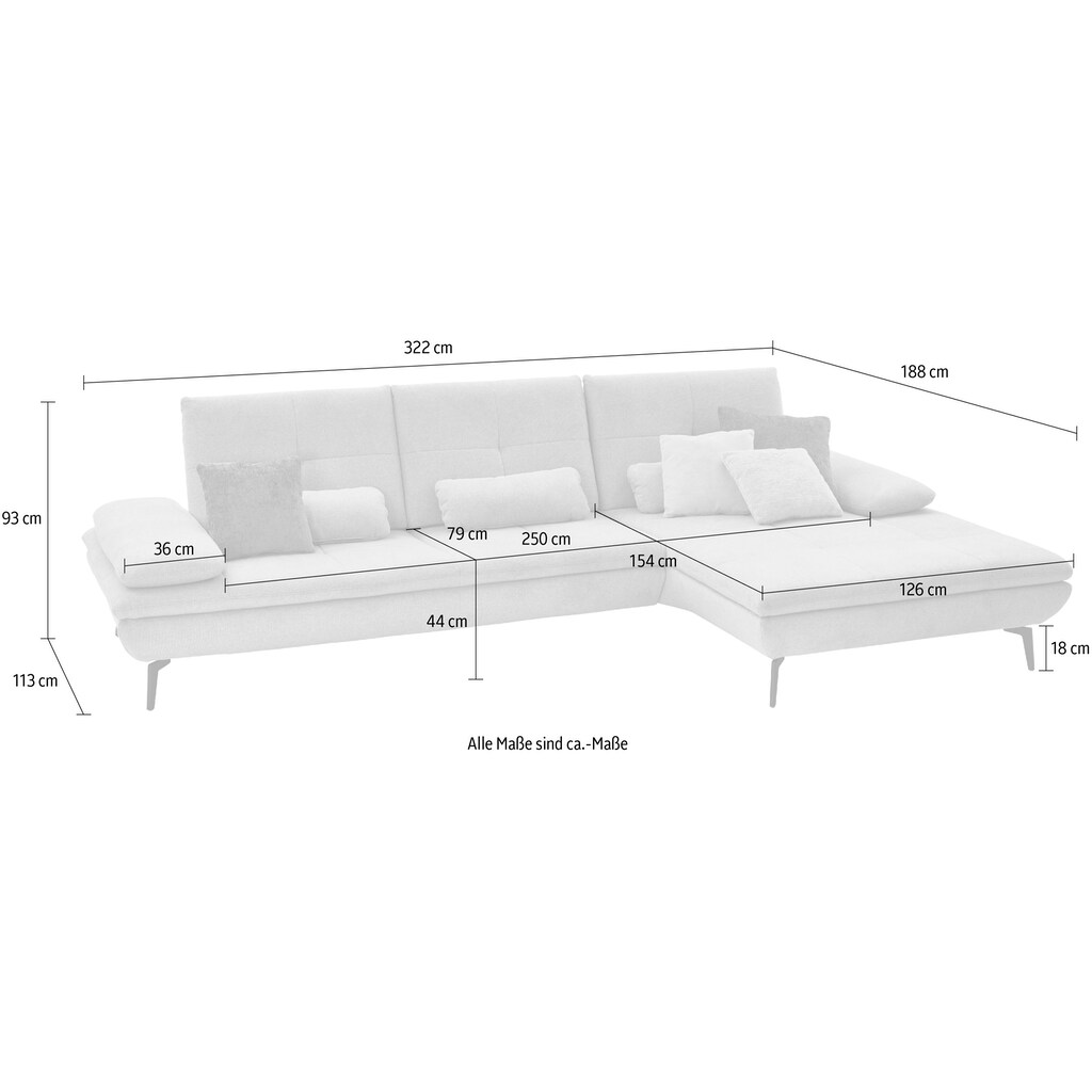 Die PlanBar Ecksofa »MP-IN23002 L-Form« (Set 2 St.) wahlweise mit Armteil- und Sitztiefenverstellung kaufen 50% Rabatt für begrenzte Zeit