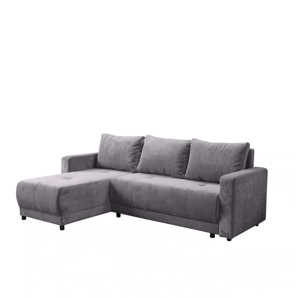 INOSIGN Ecksofa »Navarra Schlafsofa 230cm m. Bettfunktion (115/200cm) und Bettkasten« Recamiere beidseitig montierbar in Cord kaufen Online