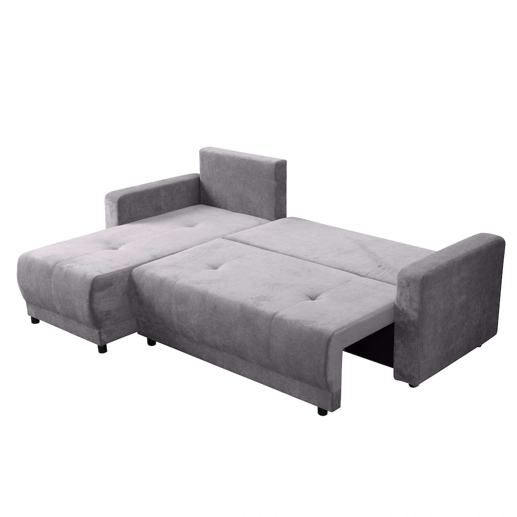 INOSIGN Ecksofa »Navarra Schlafsofa 230cm m. Bettfunktion (115/200cm) und Bettkasten« Recamiere beidseitig montierbar in Cord kaufen Online