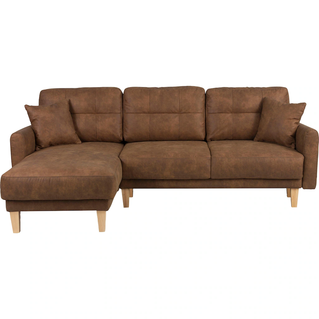Home affaire Ecksofa »TRIPLO optionale Schlafsofa mit Bettkasten Maße B/T/H: 234/164/89 cm« L-Form wahlweise mit Bettfunktion - Liegefläche 132x210 cm