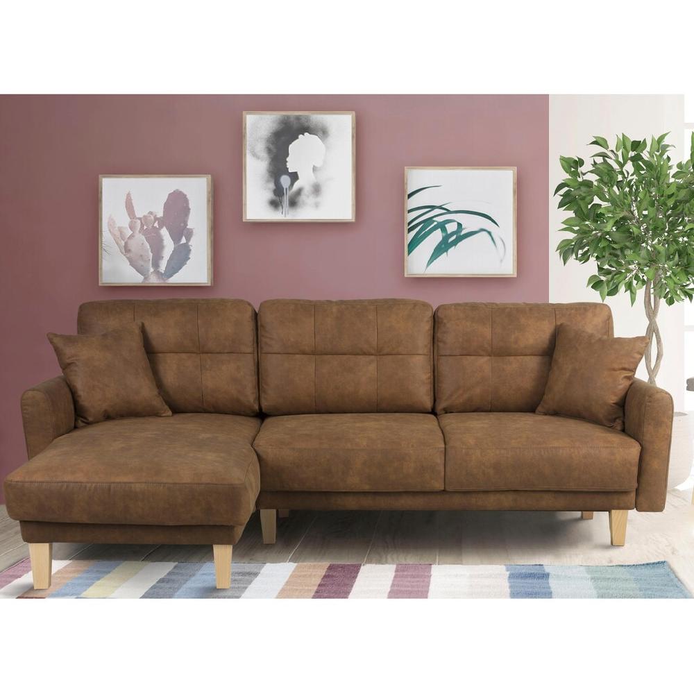 Home affaire Ecksofa »TRIPLO optionale Schlafsofa mit Bettkasten Maße B/T/H: 234/164/89 cm« L-Form wahlweise mit Bettfunktion - Liegefläche 132x210 cm Auslauf