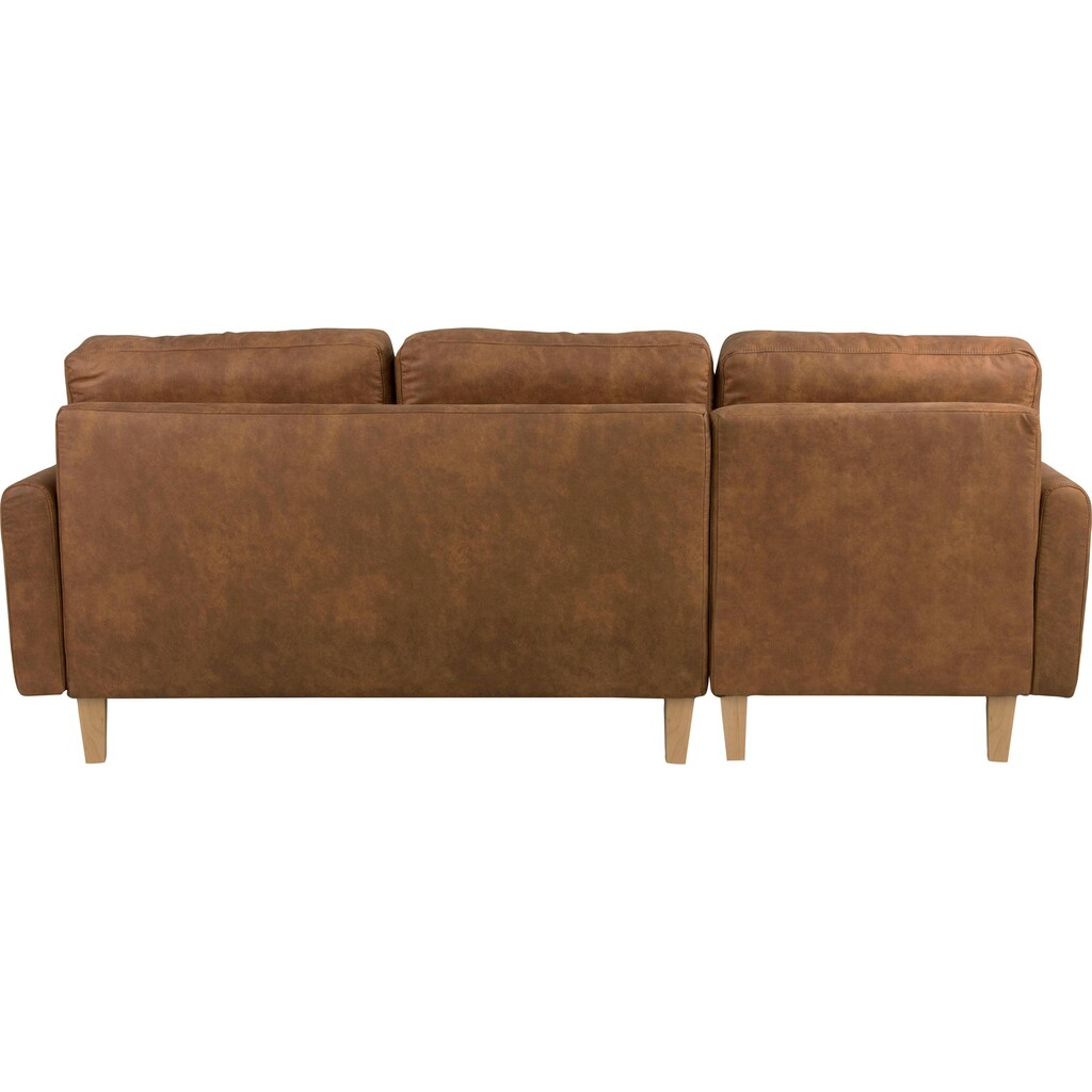 Home affaire Ecksofa »TRIPLO optionale Schlafsofa mit Bettkasten Maße B/T/H: 234/164/89 cm« L-Form wahlweise mit Bettfunktion - Liegefläche 132x210 cm Auslauf