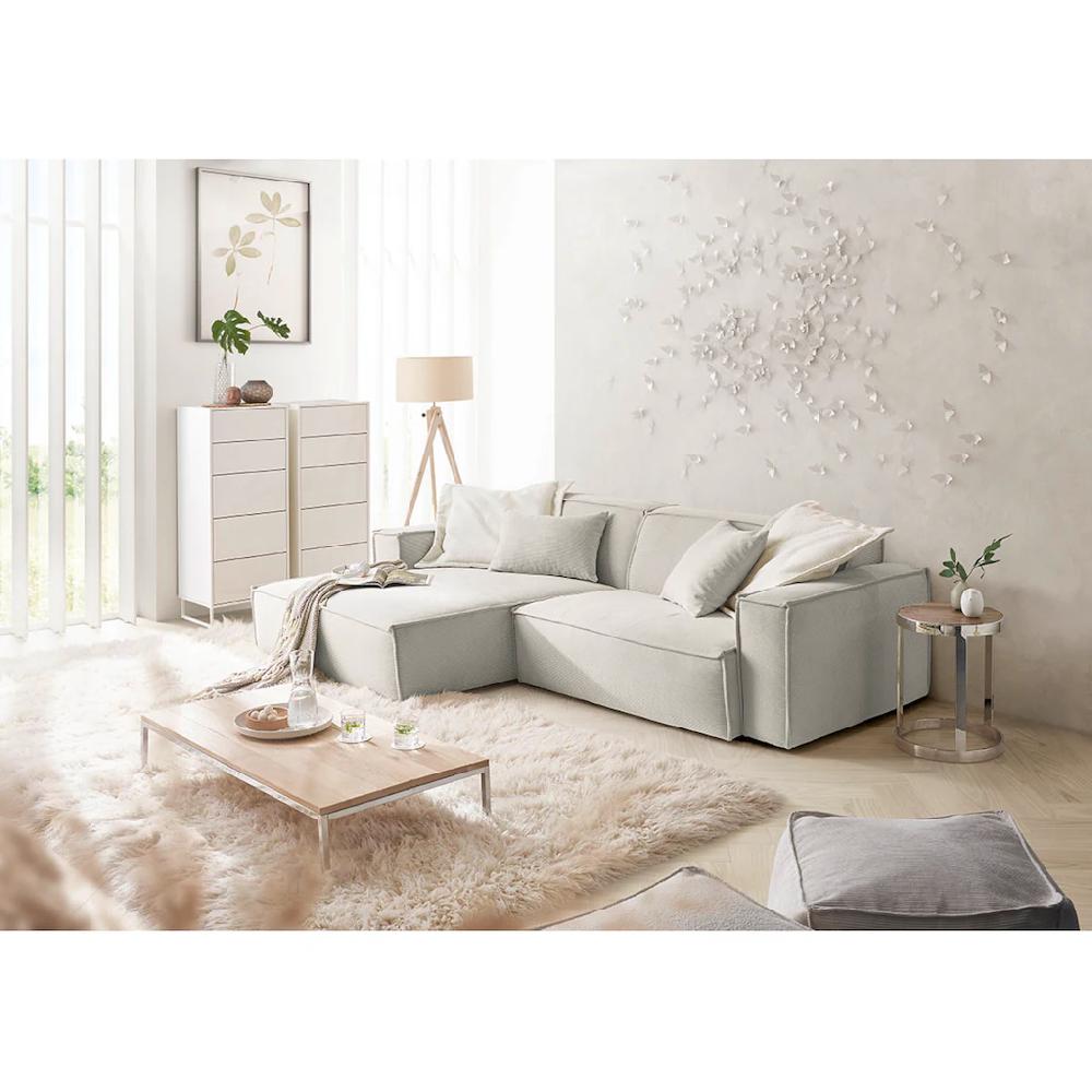 3C Candy Ecksofa »Matteo in elegant kubischer Formensprache bequem L-Form« mit auffälliger Kedernaht Feincord-Bezug Lounge-Charakter kaufen Limitierter Zeitrabatt