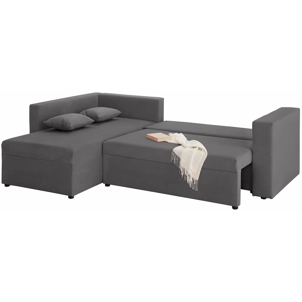 Home affaire Ecksofa »Pur« mit Bettfunktion und Bettkasten Versandkostenfrei