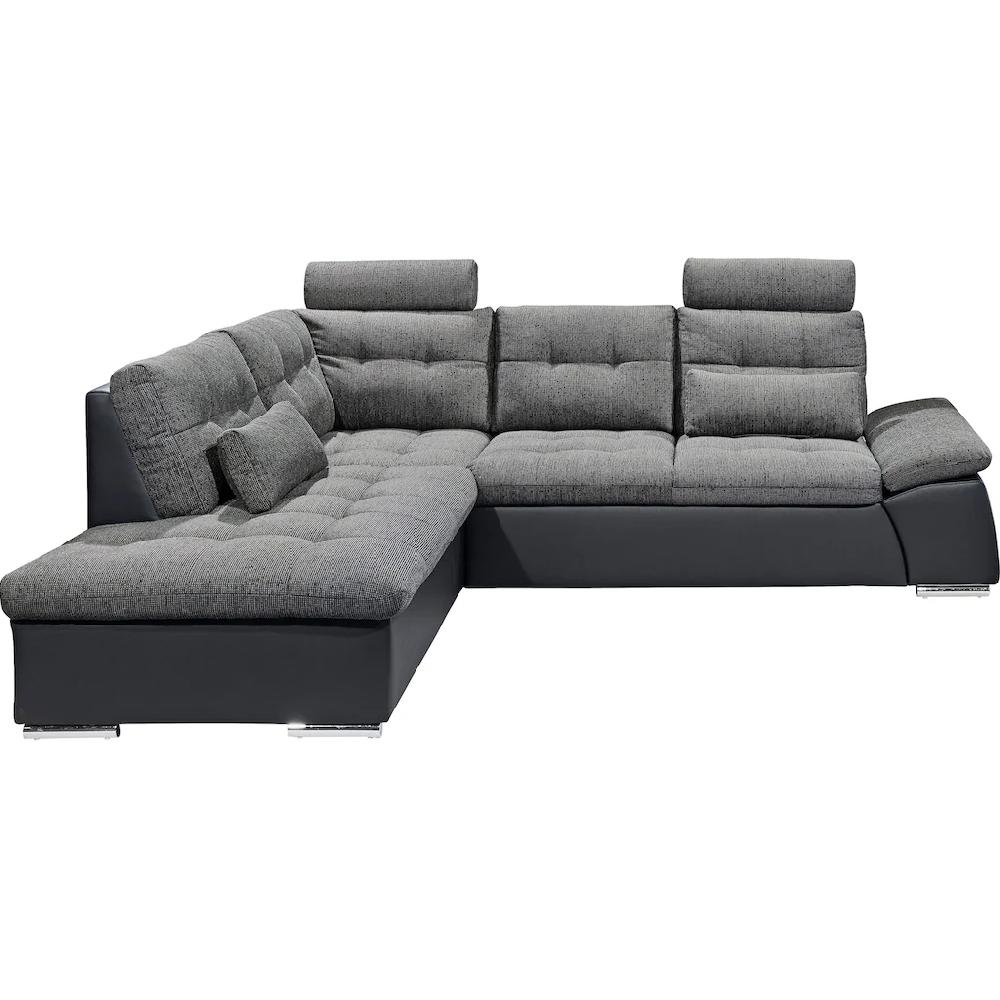 ED EXCITING DESIGN Ecksofa »Jakarta L-Form« mit Bettfunktion Kopfstützen Nierenkissen etc. kaufen