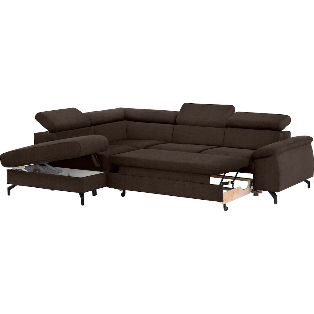 COTTA Ecksofa »Komaris L-Form« inklusive Kopfteilverstellung wahlweise Bettfunktion/Bettkasten kaufen Flash Sale
