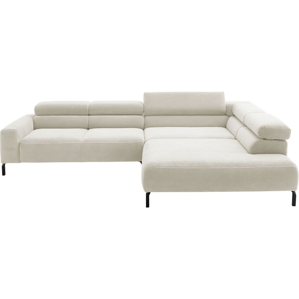 Places of Style Ecksofa »Antonelli L-Form incl. Kopfteilverstellung Breite 312 cm« wahlweise elektrische Sitztiefenverstellung kaufen Online Shopping