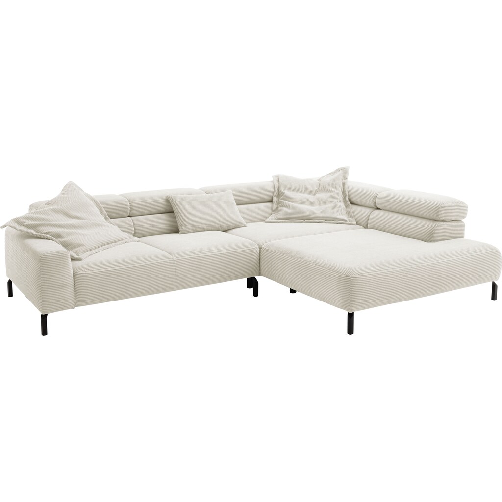 Places of Style Ecksofa »Antonelli L-Form incl. Kopfteilverstellung Breite 312 cm« wahlweise elektrische Sitztiefenverstellung kaufen Online Shopping
