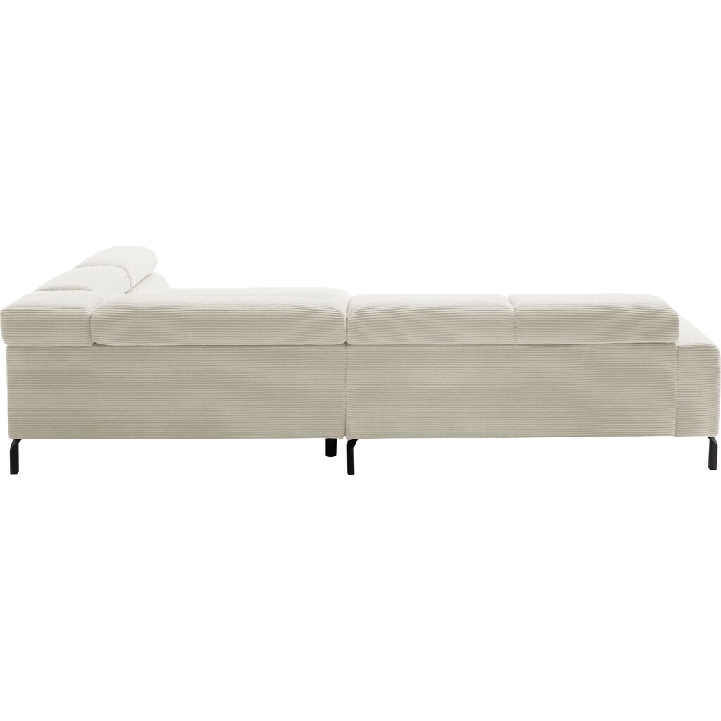 Places of Style Ecksofa »Antonelli L-Form incl. Kopfteilverstellung Breite 312 cm« wahlweise elektrische Sitztiefenverstellung kaufen Online Shopping