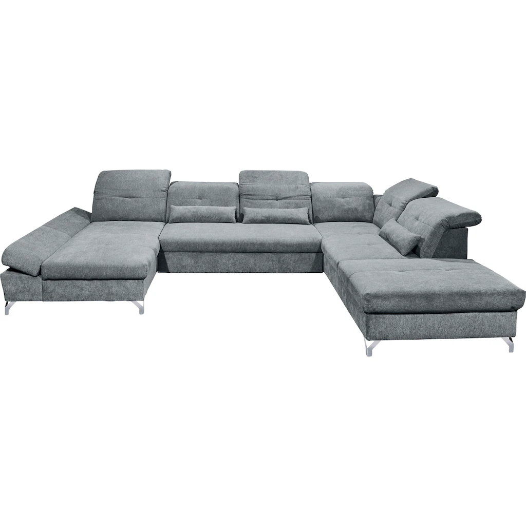 ED EXCITING DESIGN Wohnlandschaft »Melfi U-Form« mit Bettfunktion Bettkasten Nierenkissen frei im Raum stellbar kaufen Zeitlich begrenztes Angebot