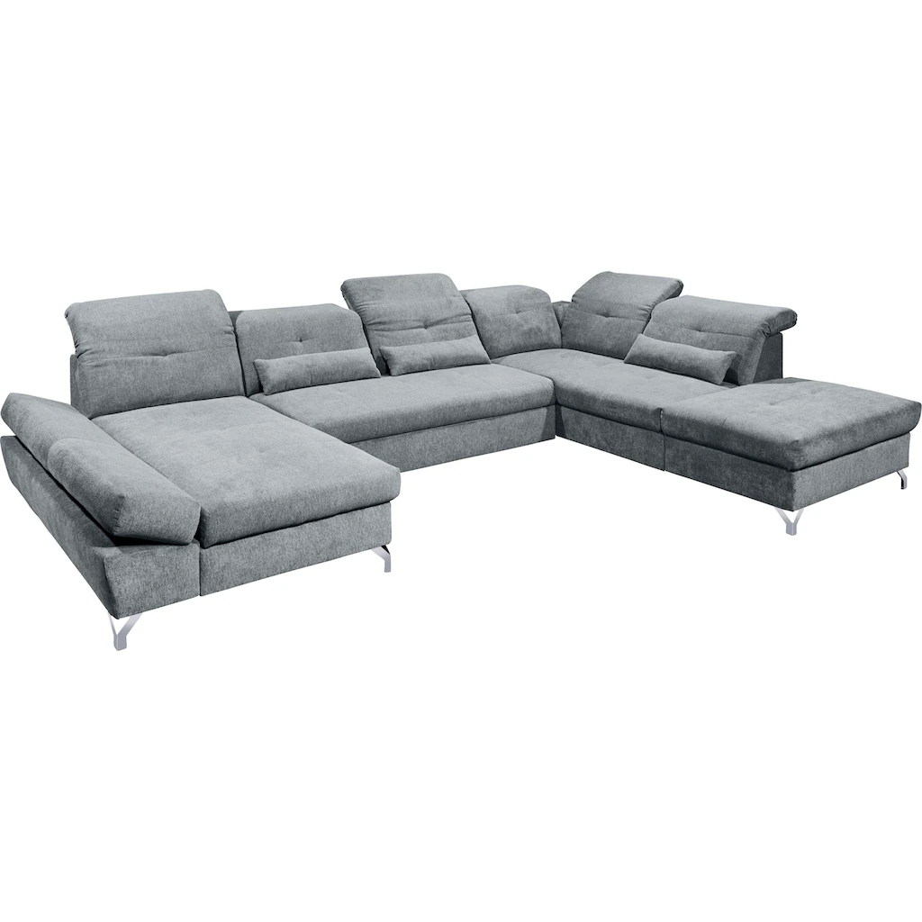 ED EXCITING DESIGN Wohnlandschaft »Melfi U-Form« mit Bettfunktion Bettkasten Nierenkissen frei im Raum stellbar kaufen Zeitlich begrenztes Angebot
