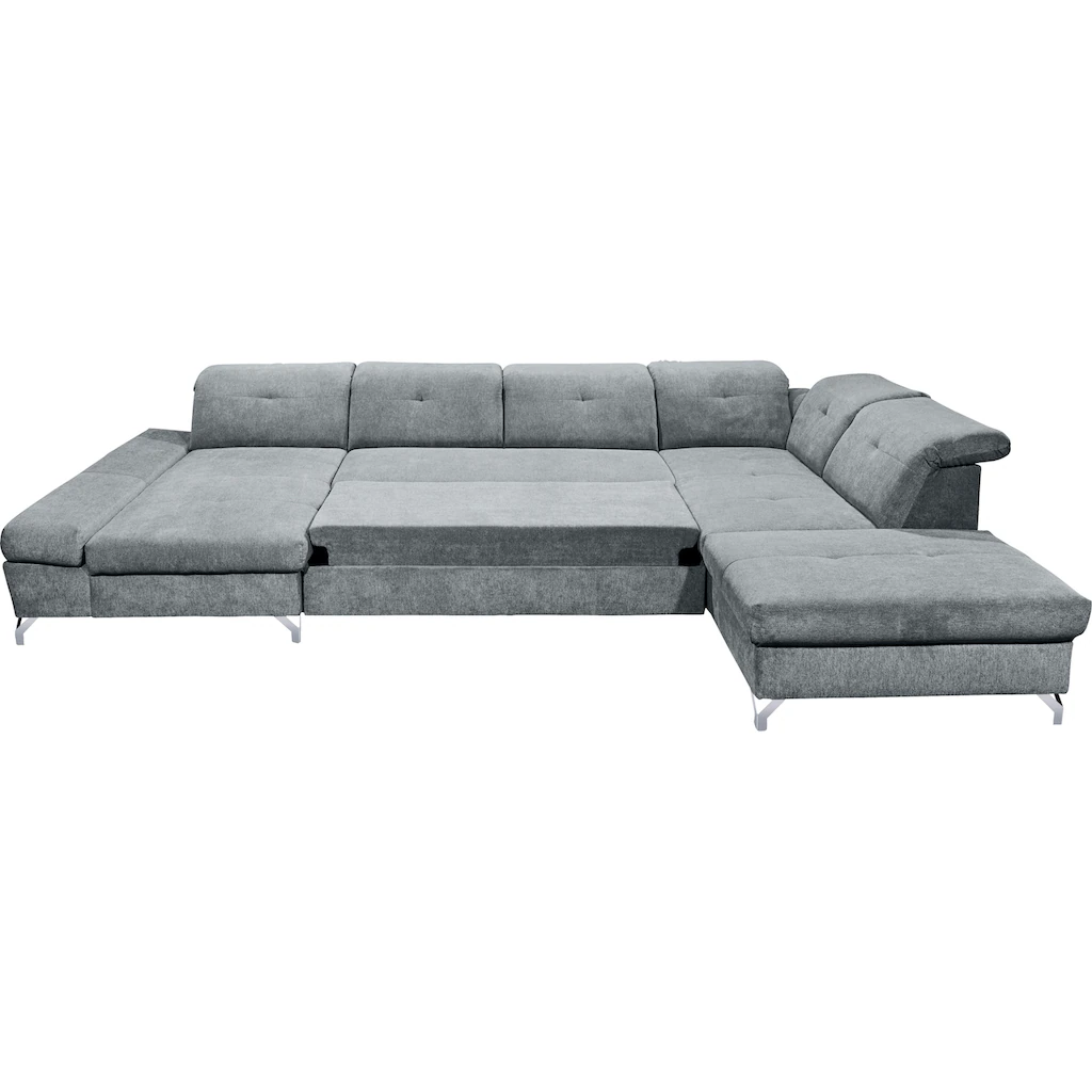 ED EXCITING DESIGN Wohnlandschaft »Melfi U-Form« mit Bettfunktion Bettkasten Nierenkissen frei im Raum stellbar kaufen Zeitlich begrenztes Angebot