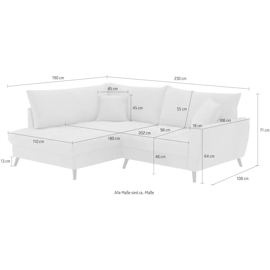 Mr. Couch Ecksofa »Blackburn II L-Form« Mit Kaltschaumpolsterung bis 140 kg belastbar kaufen Tägliche Deals