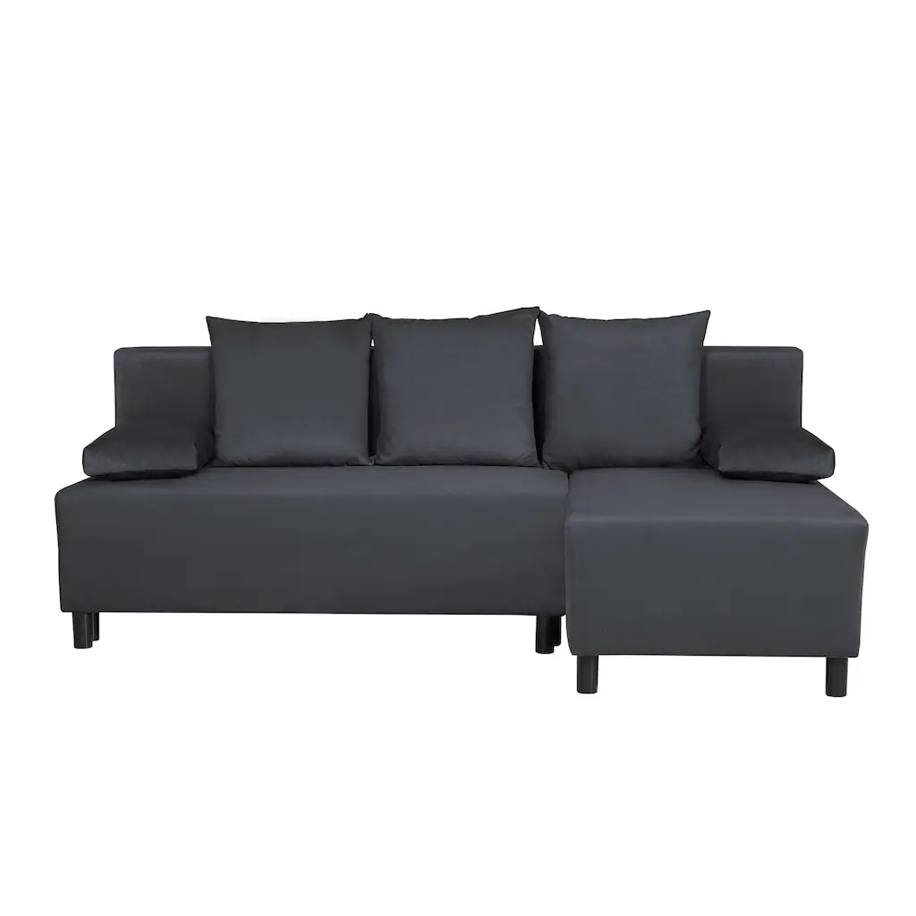 INOSIGN Ecksofa »IWALANI Schlafsofa mit Bettkasten Recamiere beidseitig montierbar« L-Form B/T/H 199/135/83 cm Struktur weich & Velvet VIP-Rabatte
