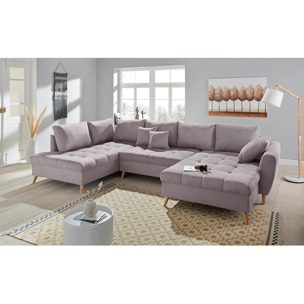Home affaire Wohnlandschaft »Penelope Luxus U-Form« mit besonders hochwertiger Polsterung für bis zu 140 kg pro Sitzfläche kaufen Super Sparpreis