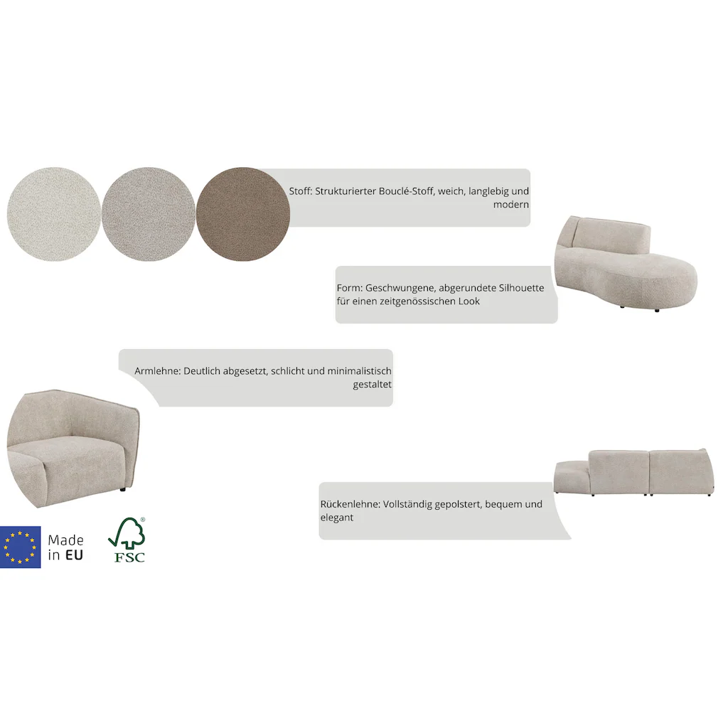 andas Ecksofa »Ostrup« schlichtes modernes Design in verschiedenen Farben kaufen Kostenlose Rückgabe