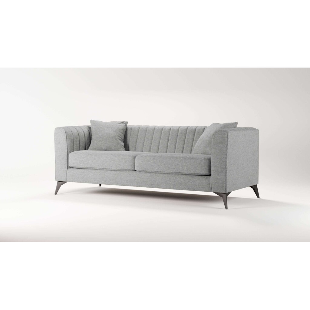Places of Style 3-Sitzer »MATTHEW B/T/H: 201/86/74 cm« feine Steppung im Rückenbereich lose Sitzkissen incl. Zierkissen kaufen Begrenzte Freigabe