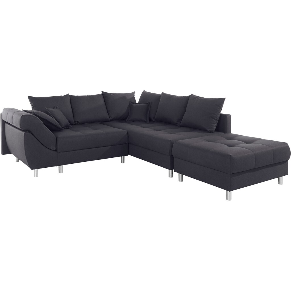 COLLECTION AB Polstergarnitur »Innsbruck« (Spar-Set) Ecksofa und Hocker Recamiere links oder rechts montierbar Letzte 3 Tage