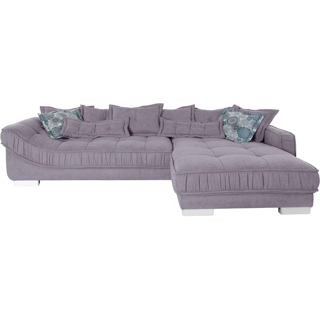 INOSIGN Ecksofa »Diwan L-Form« mit vielen losen Kissen Faltenwurf und Steppung im Sitzbereich kaufen