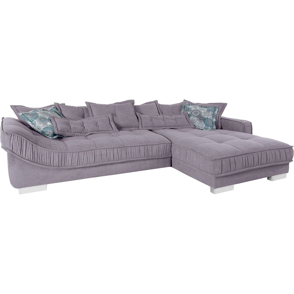 INOSIGN Ecksofa »Diwan L-Form« mit vielen losen Kissen Faltenwurf und Steppung im Sitzbereich kaufen 50% Rabatt mit kostenlosem Versand