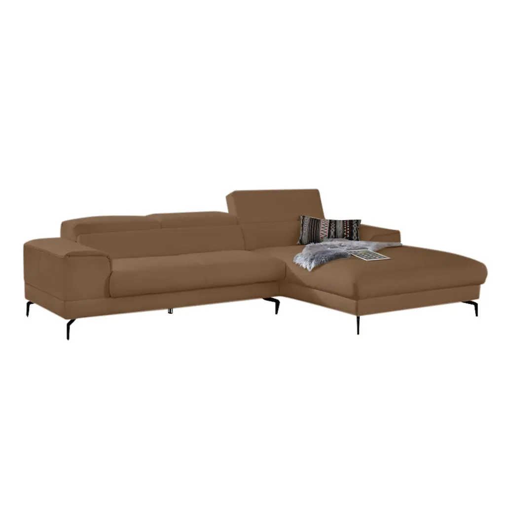 W.SCHILLIG Ecksofa »piedroo Designsofa mit tollem Sitzkomfort L-Form« Kopfteilverstellung wahlweise mit Sitztiefenverstellung Breite 303cm kaufen Kostenloser Versand international