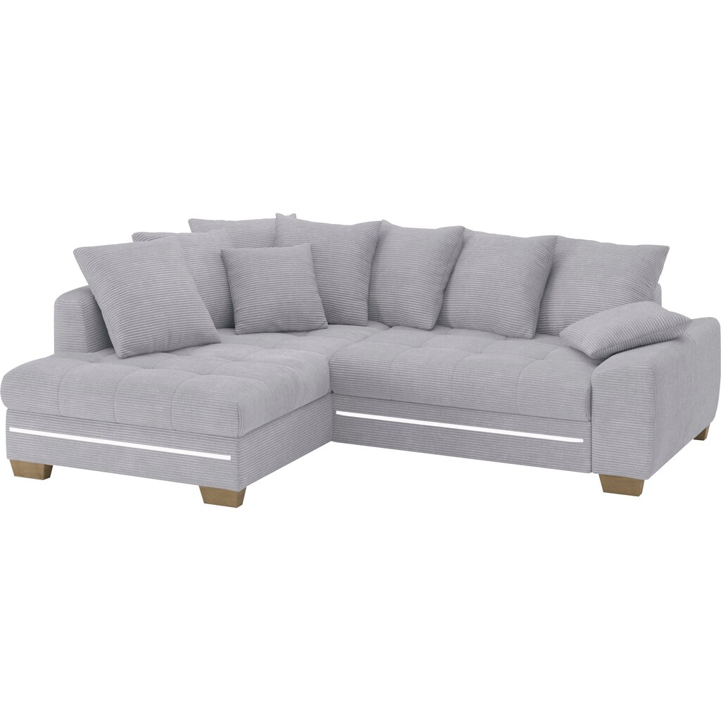 Mr. Couch Ecksofa »Nikita II L-Form« mit RGB-LED Beleuchtung wahlweise mit Bett Bettkasten Kaltschaum kaufen
