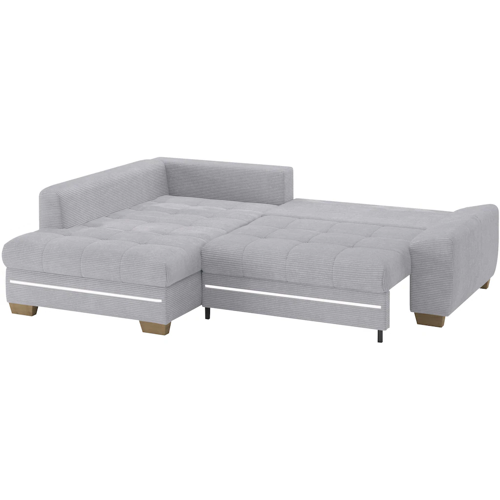 Mr. Couch Ecksofa »Nikita II L-Form« mit RGB-LED Beleuchtung wahlweise mit Bett Bettkasten Kaltschaum kaufen Fabrikladen