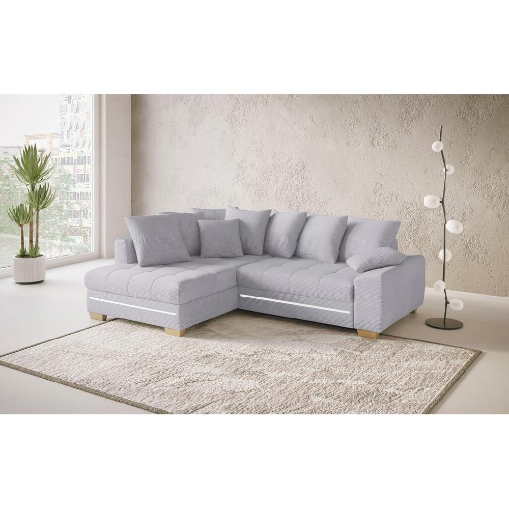 Mr. Couch Ecksofa »Nikita II L-Form« mit RGB-LED Beleuchtung wahlweise mit Bett Bettkasten Kaltschaum kaufen Fabrikladen