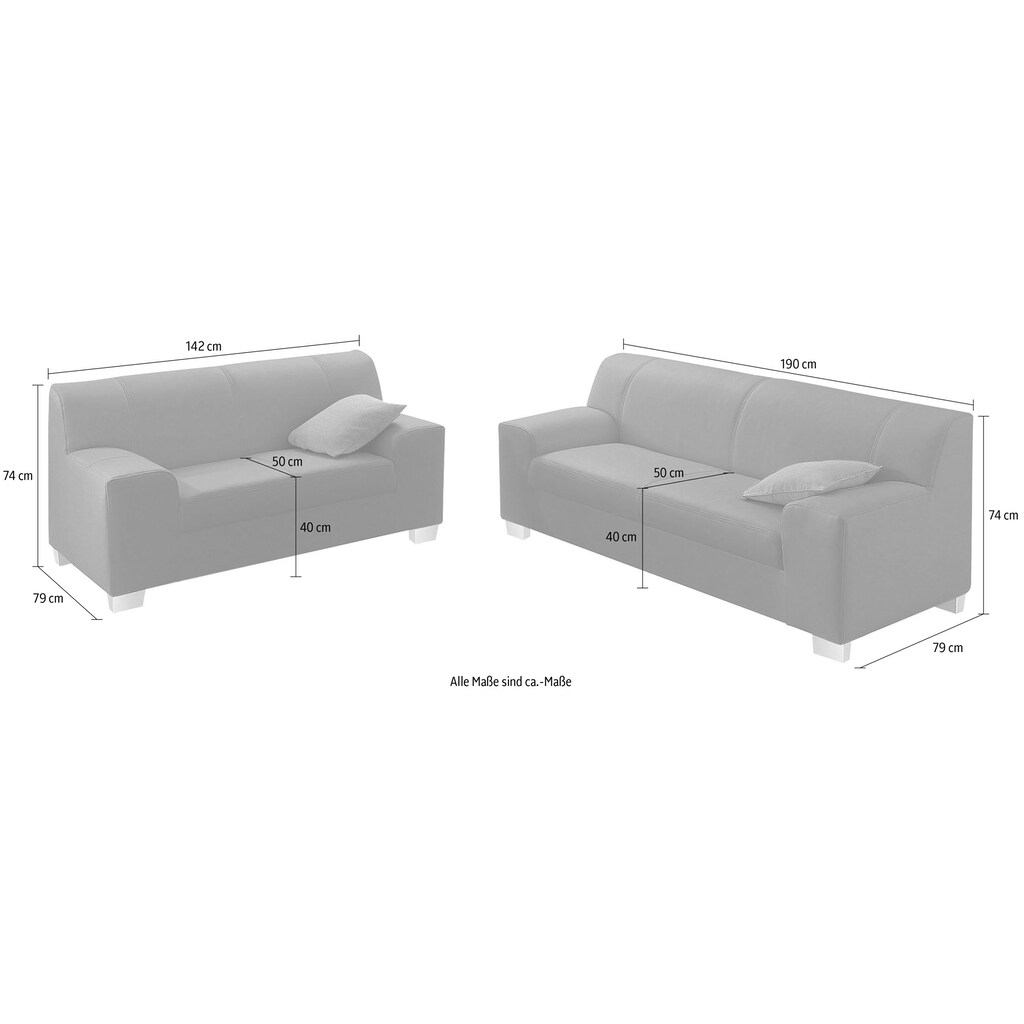 DOMO collection Polstergarnitur »Amando« (Spar-Set) bestehend aus 2er- und 3er-Sofa kaufen Online