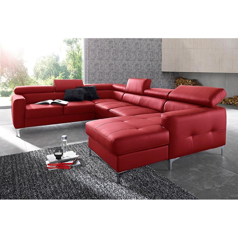 COTTA Polstergarnitur »Sammy« (Set Tiefe der Recamiere 169 cm) Set: bestehend aus Wohnlandschaft und Hocker wahlweise Bettfunktion