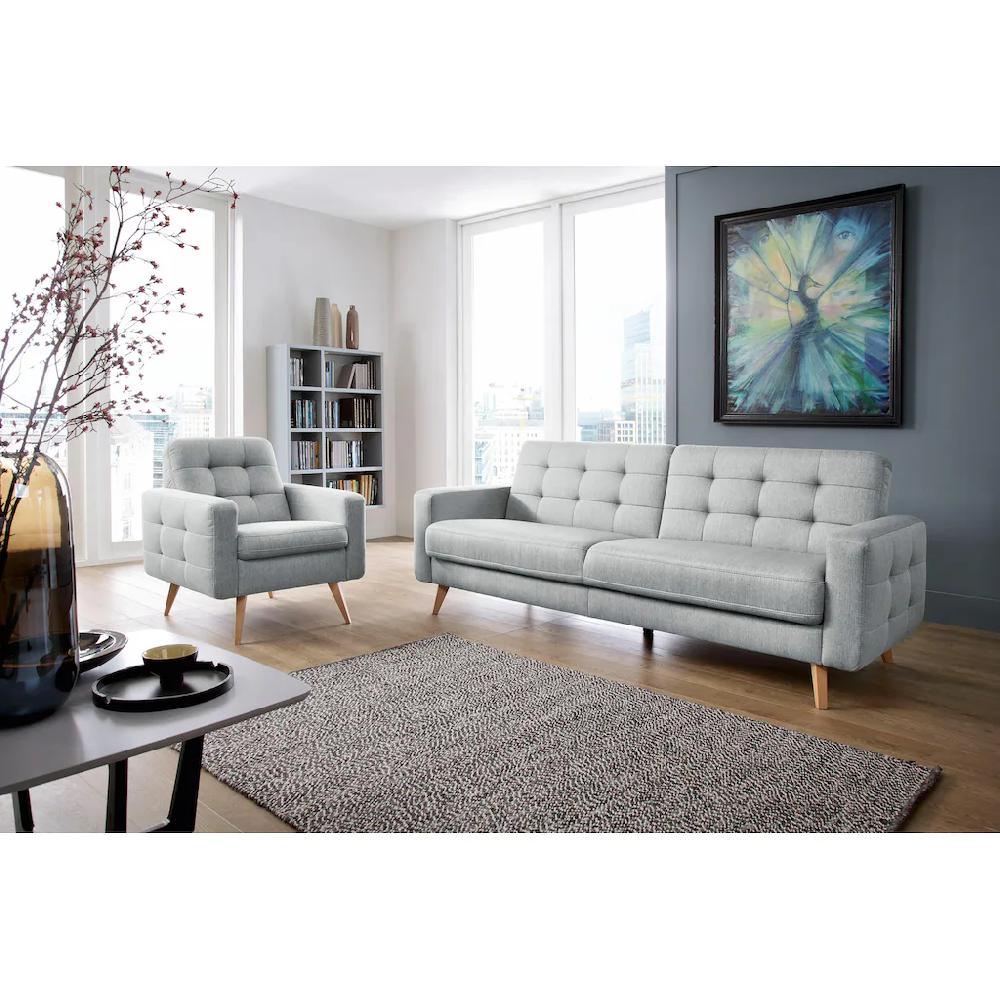 exxpo - sofa fashion 3-Sitzer »Nappa kompakt und komfortabel bequem zeitloses Design L-Form« tolle Detailverarbeitung mit Bettfunktion und Bettkasten kaufen Sonderangebot