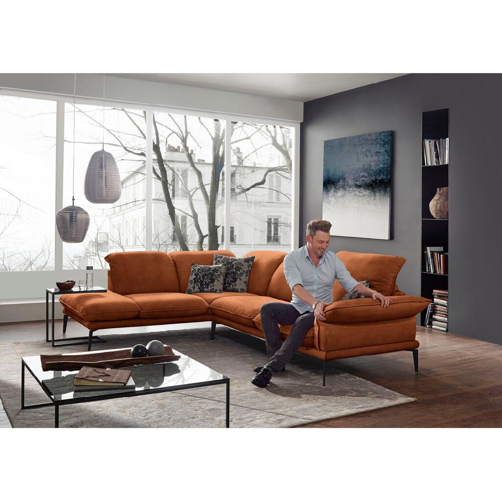 W.SCHILLIG Ecksofa »sherry Designsofa mit tollem Sitzkomfort elegant und zeitlos L-Form« mit Kopfstützenverstellung Winkelfüße in Schwarz Breite 302 cm kaufen Preisnachlass