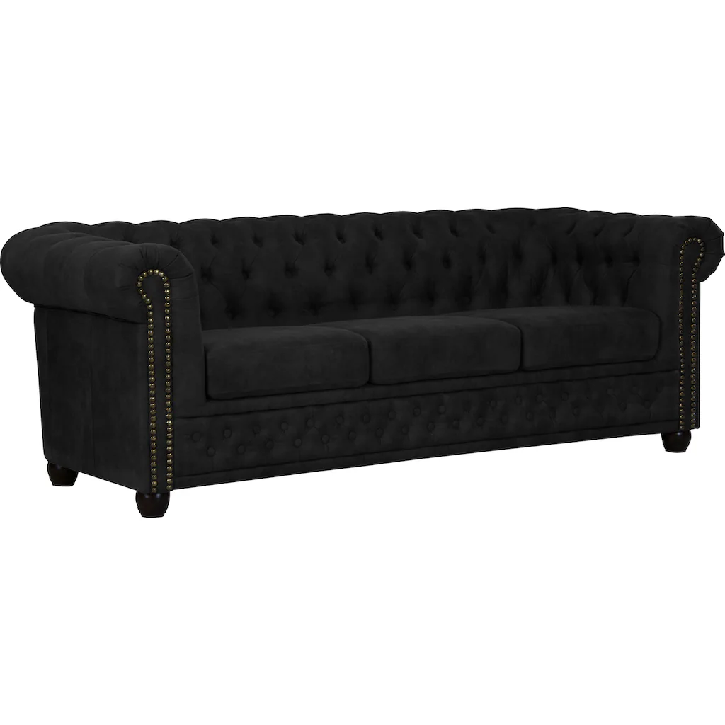 Home affaire Chesterfield-Sofa »Rysum« Chesterfield-Optik in 2 Bezugsqualitäten 2 Ausf. schnell lieferbar kaufen Weihnachtsangebot