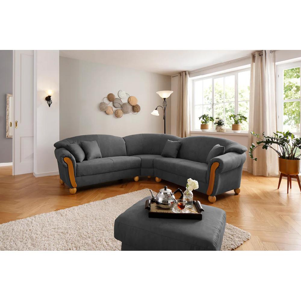 Home affaire Ecksofa »Milano Vintage L-Form« mit Federkern Bezug in Vintageoptik incl. 4 Zierkissen kaufen Heißer Verkauf